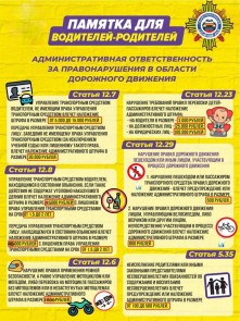 Памятка для водителей-родителей
