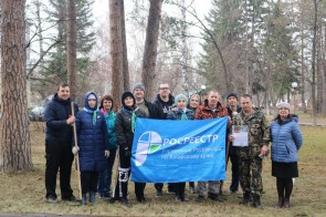 Сотрудники Управления Росреестра по Алтайскому краю облагородили территорию «Дома ветеранов» 